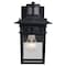 Vaxcel Ridge 6.5-in. W 1 Light Aluminum Black Motion Sensor Dusk to Dawn Outdoor Wall Lantern Clear Glass T0728 - alternate 7